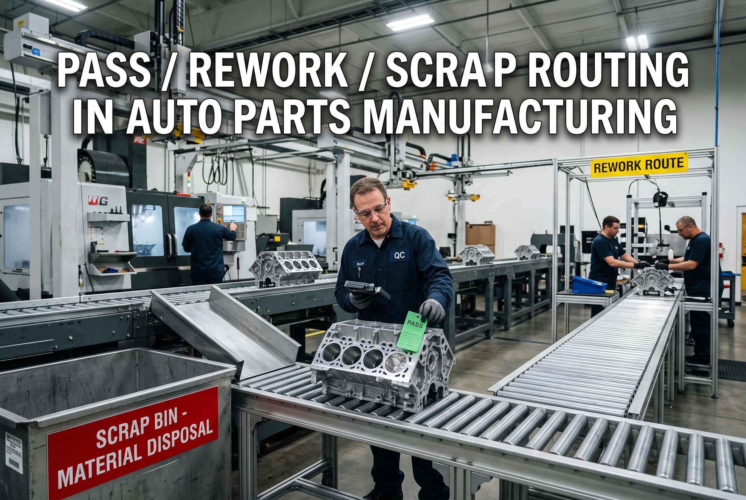 pass-rework-scrap-routing-auto-parts-manufacturing