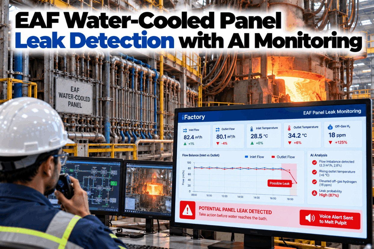 eaf-water-cooled-panel-leak-detection-ai-monitoring