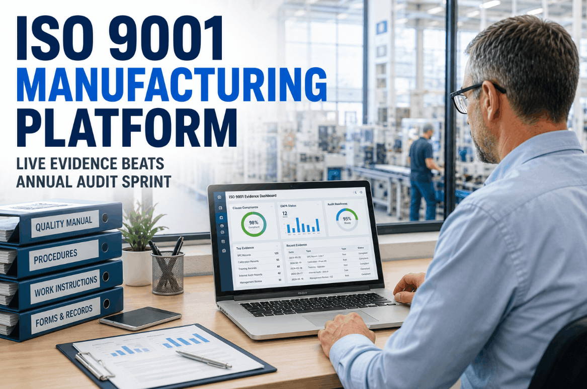 iso-9001-manufacturing-platform-—-live-evidence-beats-annual-audit-sprint