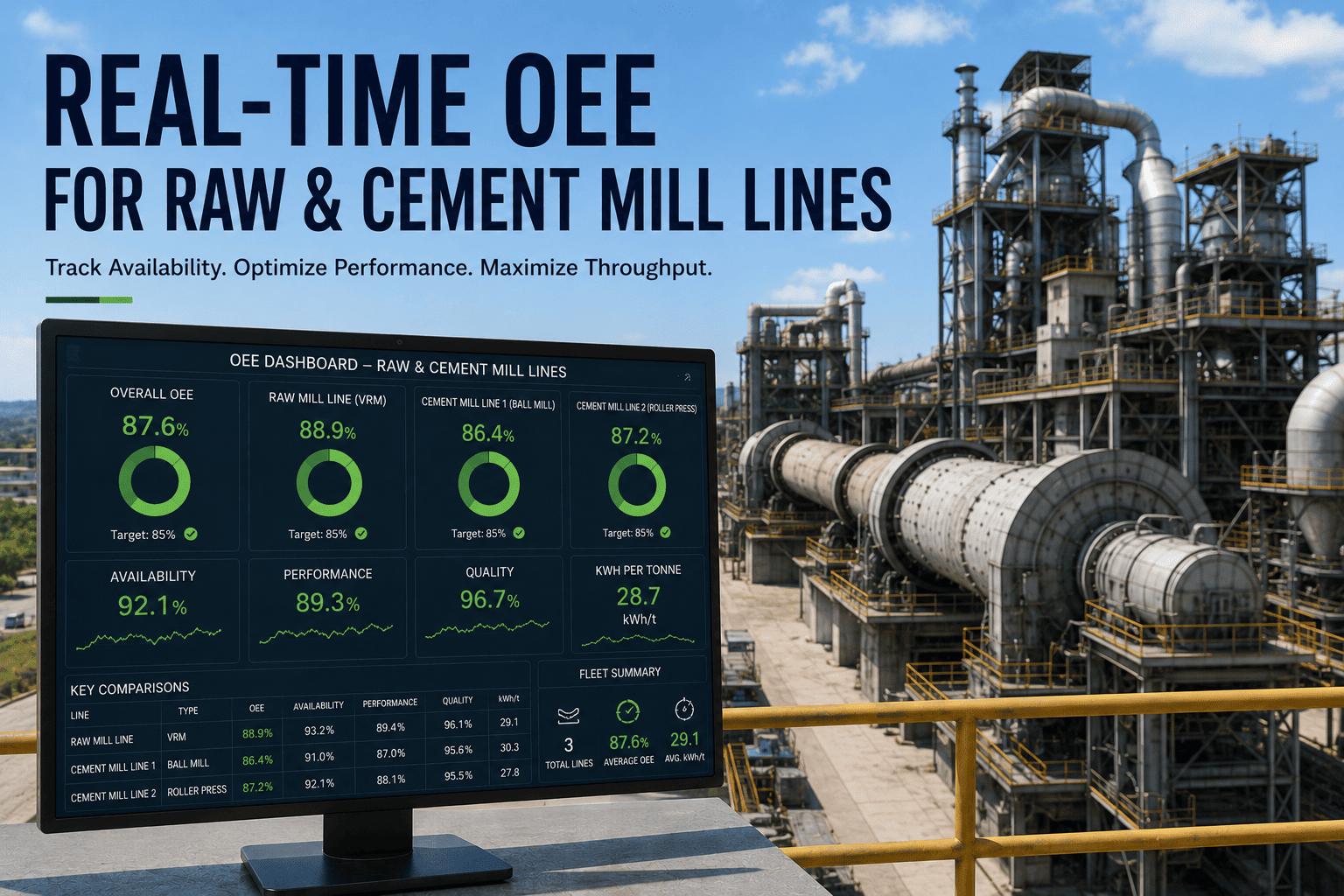 real-time-oee-raw-cement-mill-lines