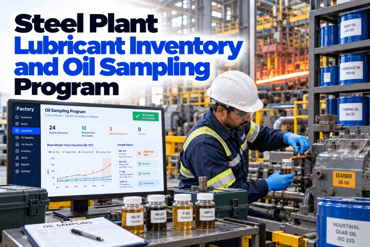 steel-plant-lubricant-inventory-oil-sampling-program