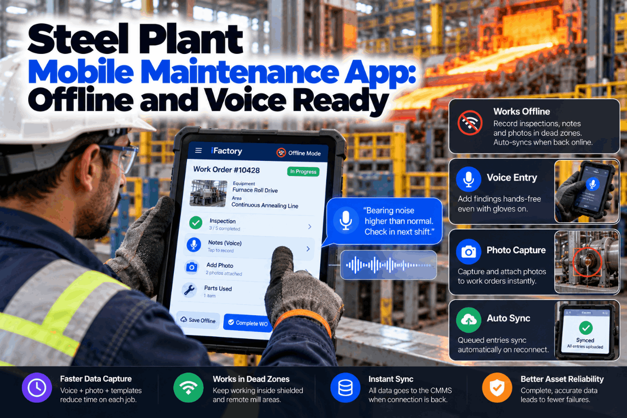steel-plant-mobile-maintenance-app-offline-voice-ready