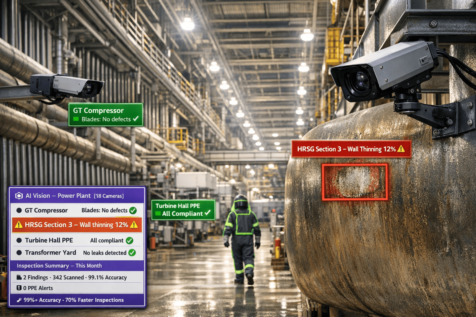 AI Vision Inspection for Power Plant Equipment