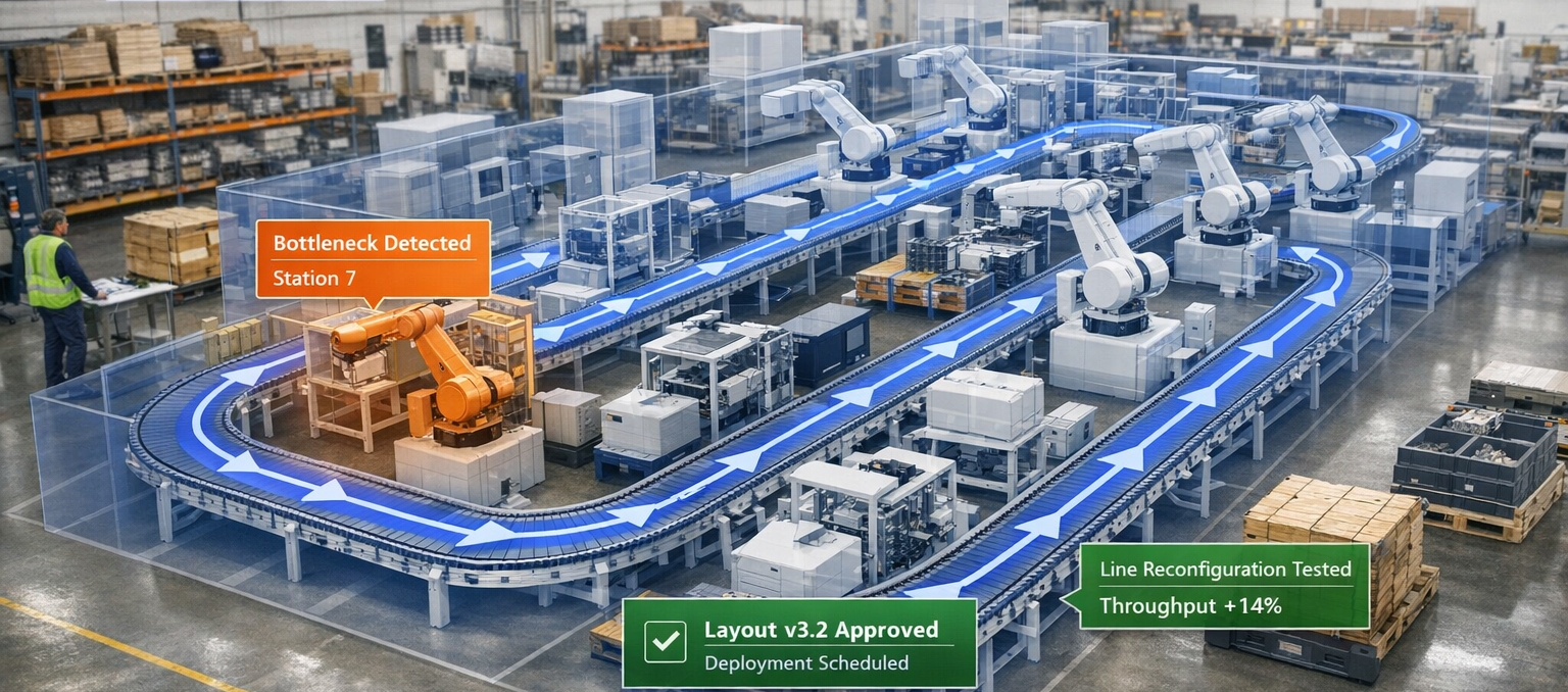 Factory Layout and Flow Optimization - Digital Twin