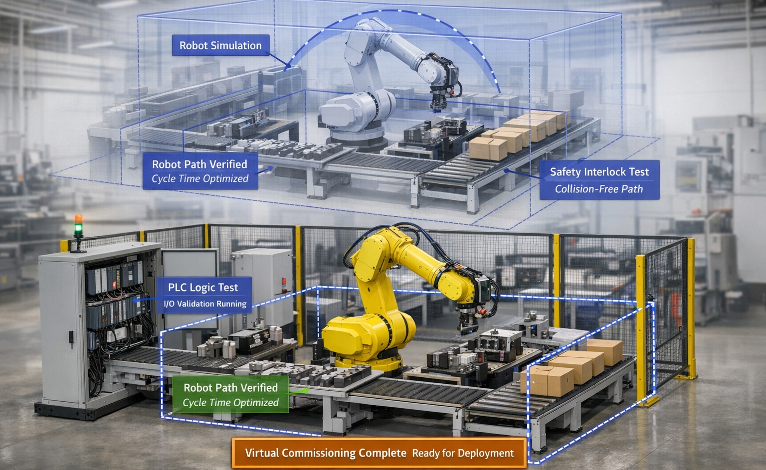 Virtual Commissioning and Robot Training - Digital Twin