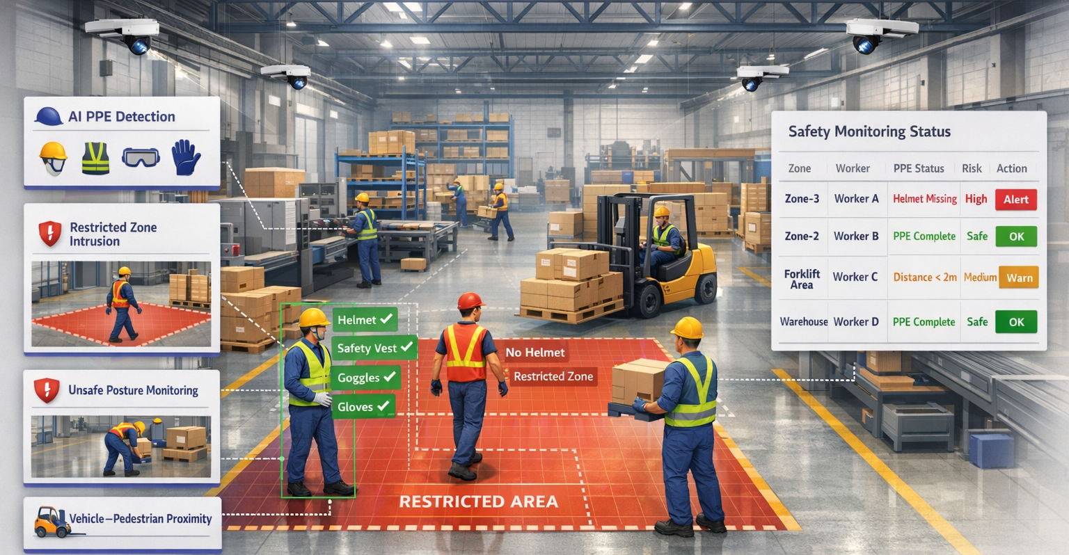 Worker Safety and PPE Compliance - AI Vision
