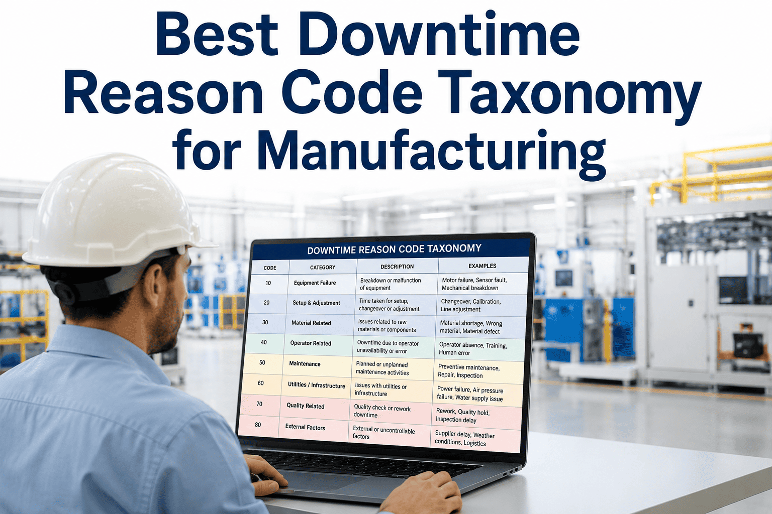 downtime-reason-code-taxonomy-manufacturing-standard
