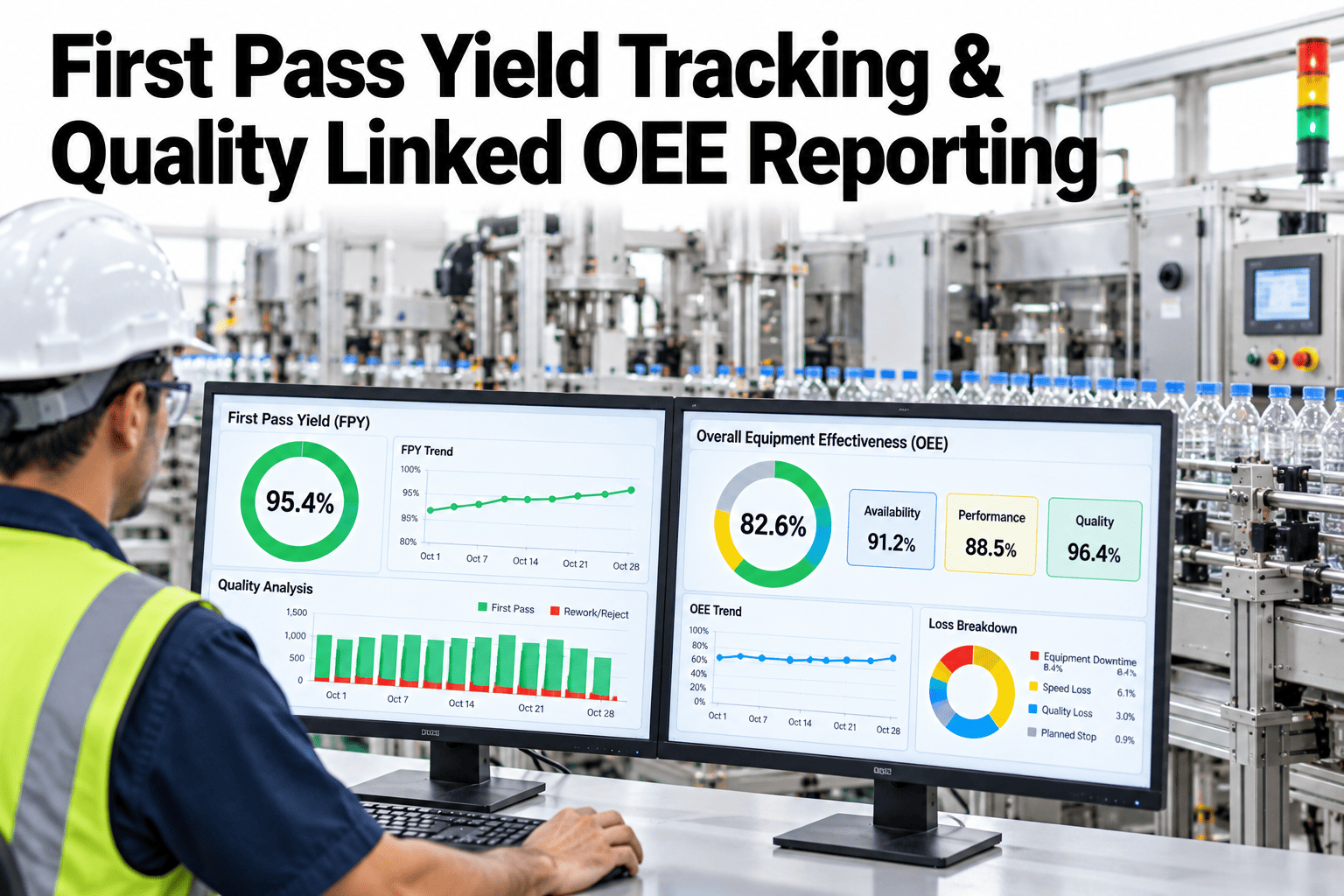 first-pass-yield-tracking-quality-linked-oee-reporting