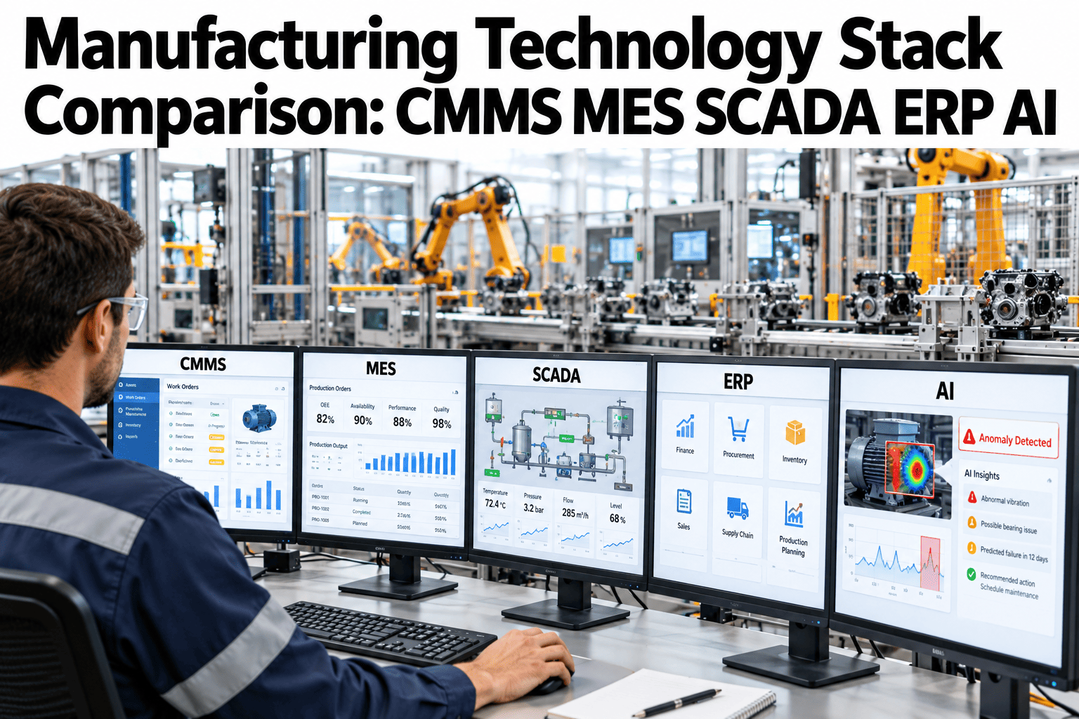 manufacturing-technology-stack-cmms-mes-scada-erp-ai