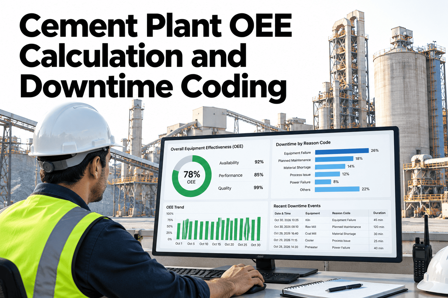 cement-plant-oee-calculation-downtime-coding