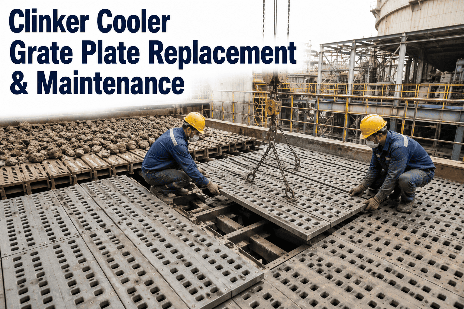 clinker-cooler-grate-plate-replacement-maintenance