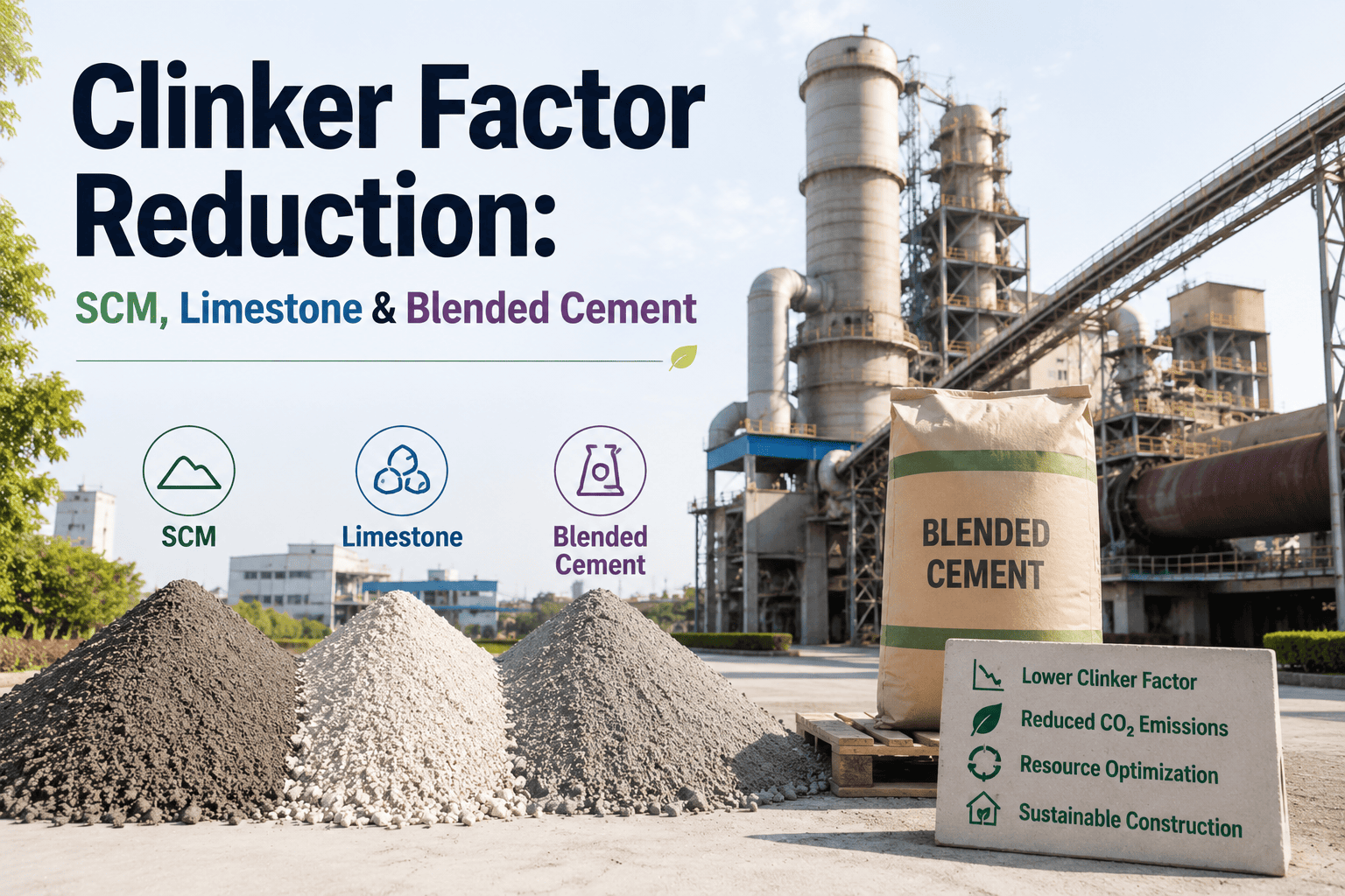 clinker-factor-reduction-scm-limestone-cement-blending