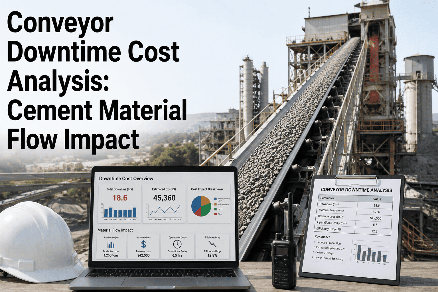 conveyor-downtime-cost-analysis-cement-material-flow