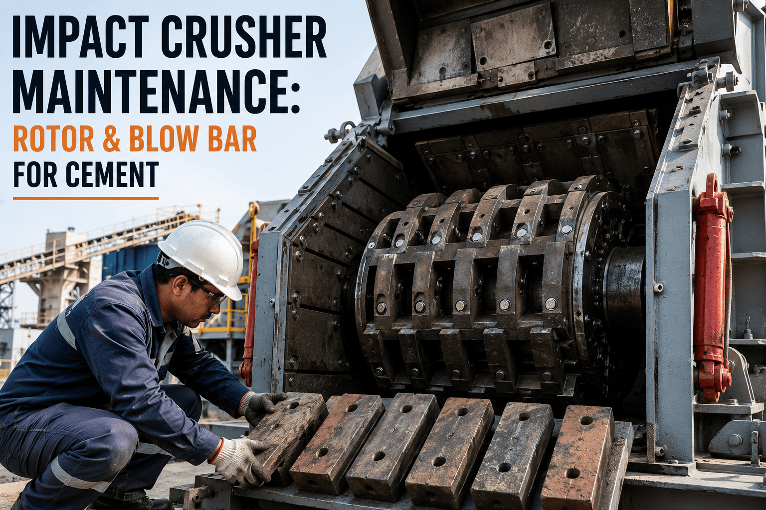 impact-crusher-rotor-blow-bar-maintenance-cement