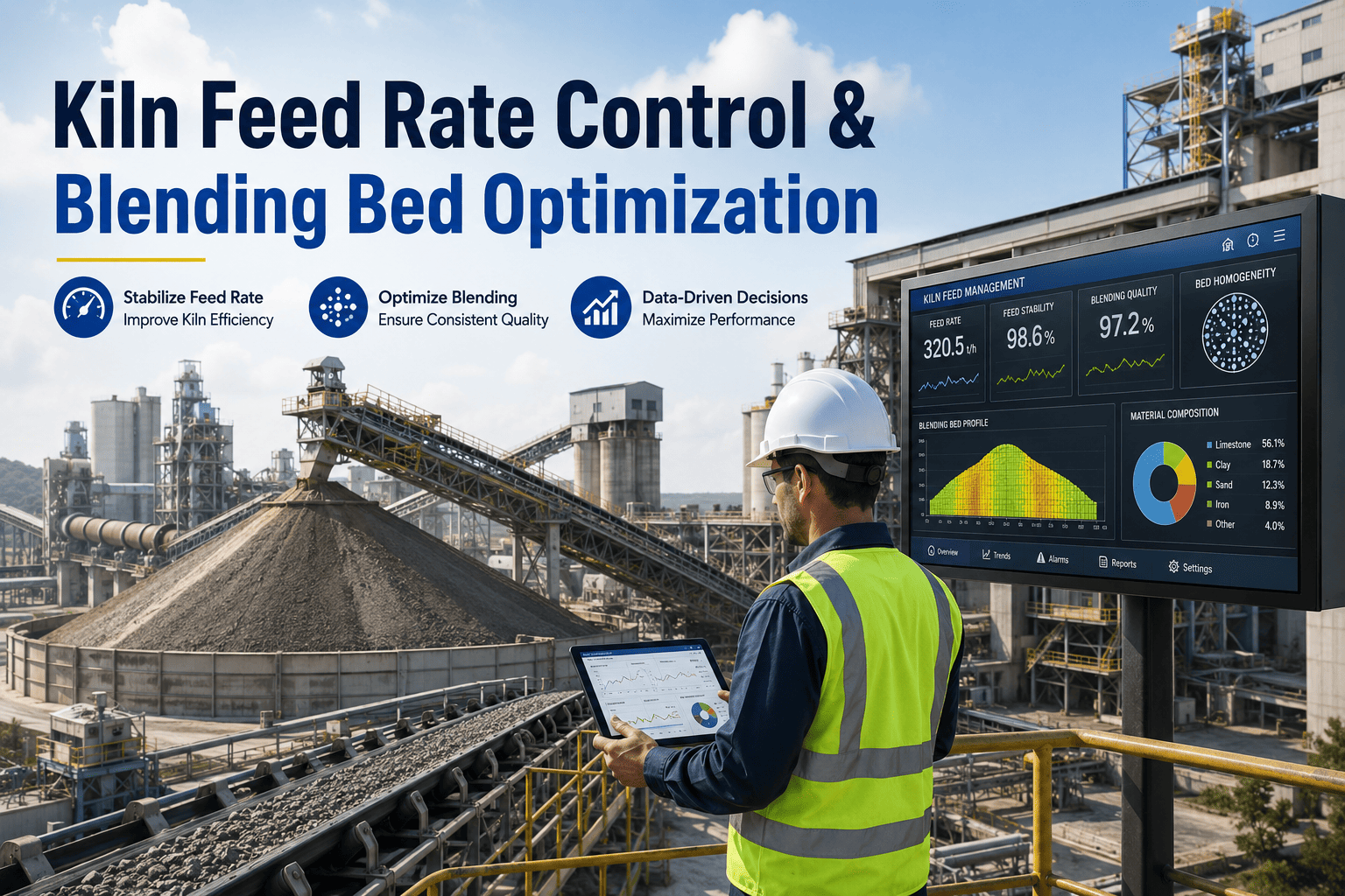 kiln-feed-rate-control-blending-bed-optimization