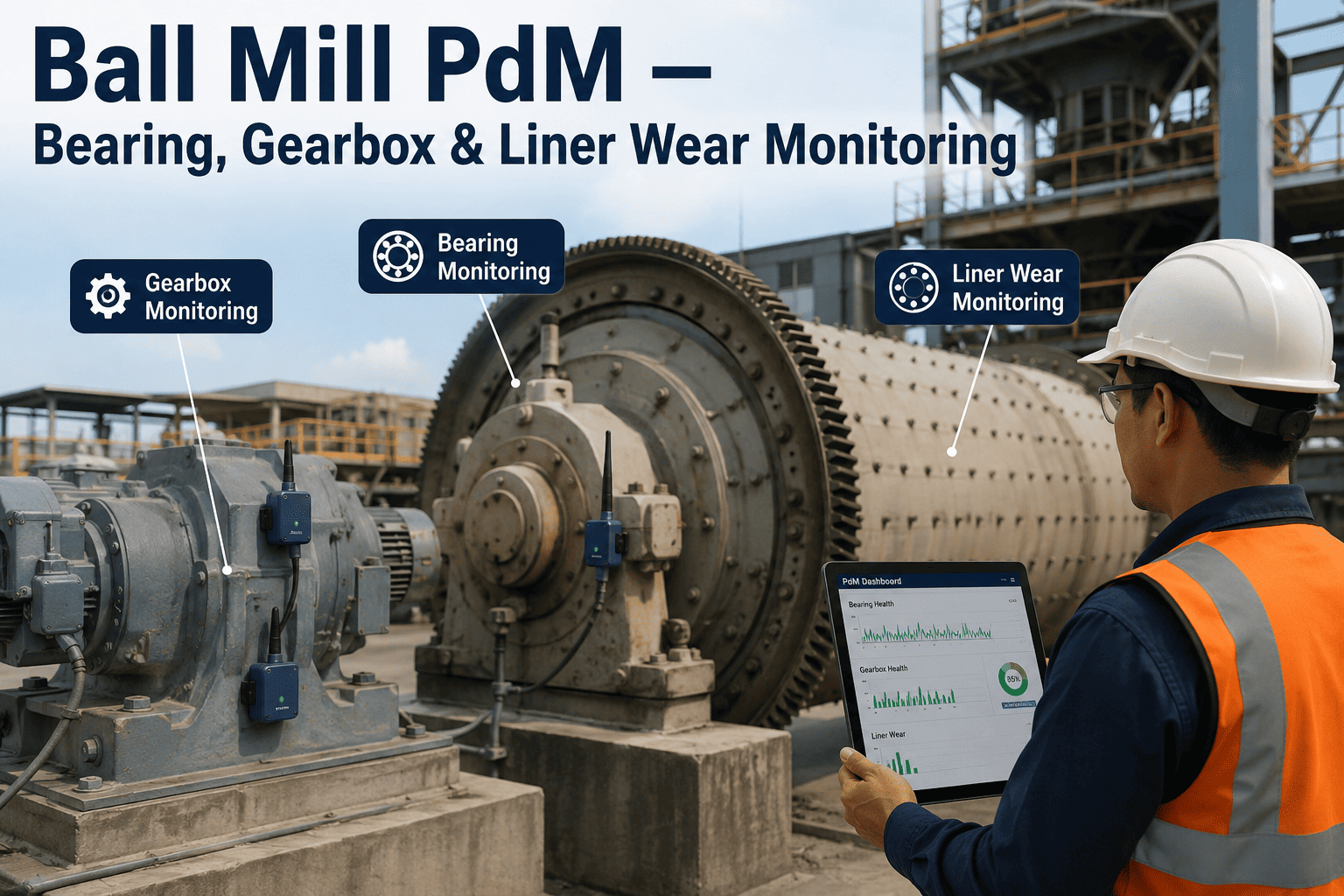 pdm-cement-ball-mill-bearing-gearbox-liner-wear