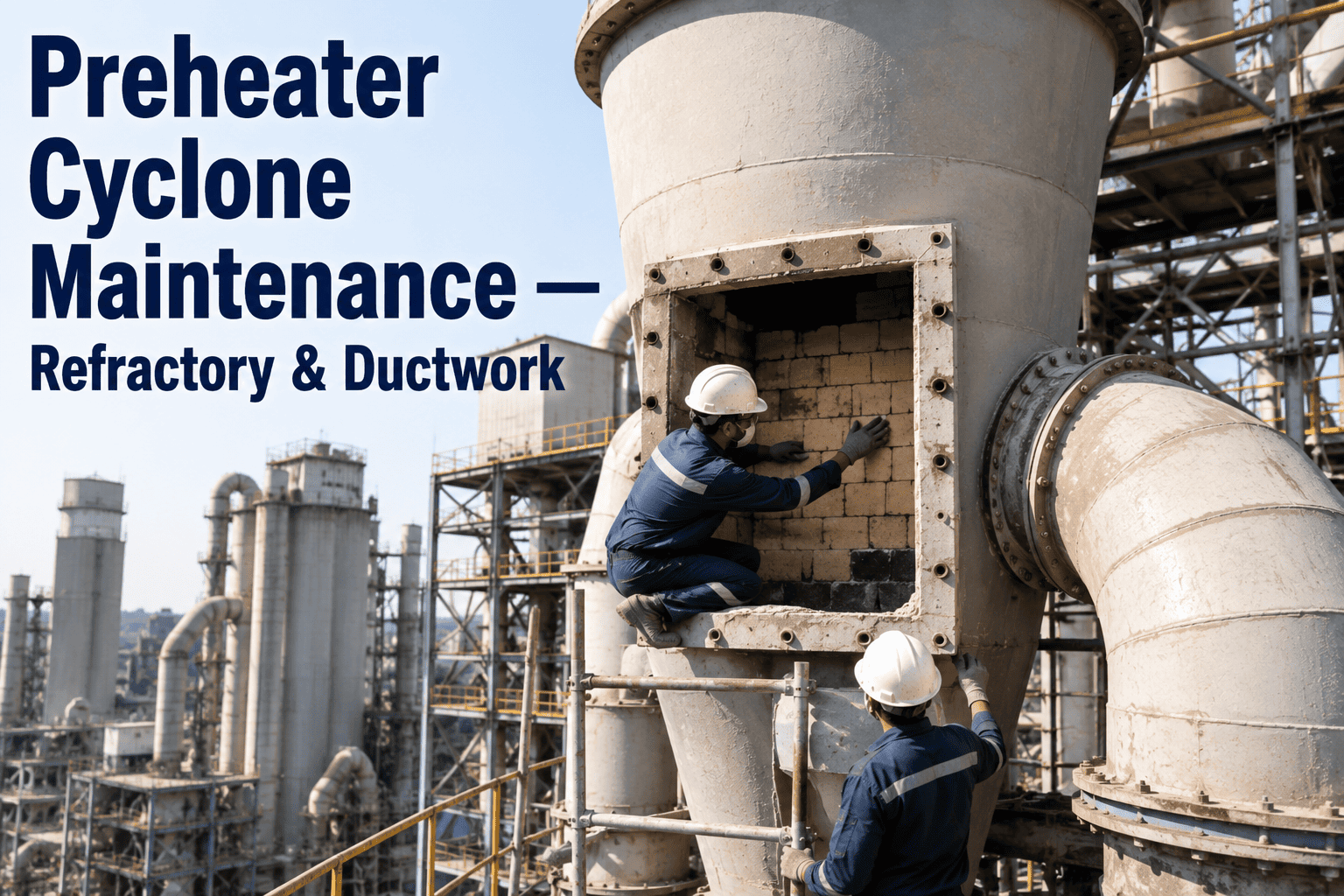 preheater-cyclone-maintenance-refractory-duct