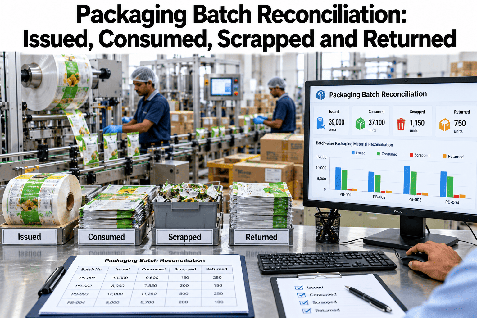 packaging-batch-reconciliation-issued-consumed-scrapped-returned