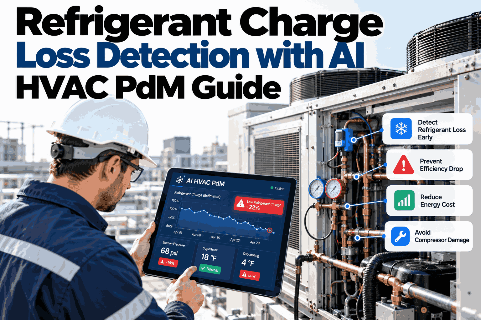 refrigerant-charge-loss-detection-with-ai-hvac-pdm-guide