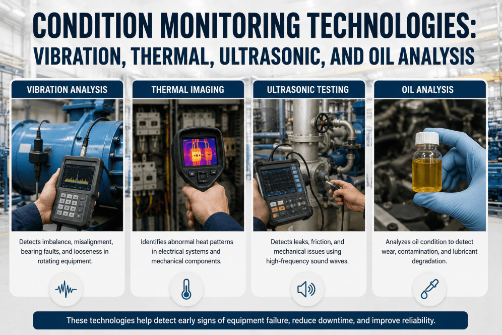condition-monitoring-technologies-vibration-thermal-ultrasonic-oil