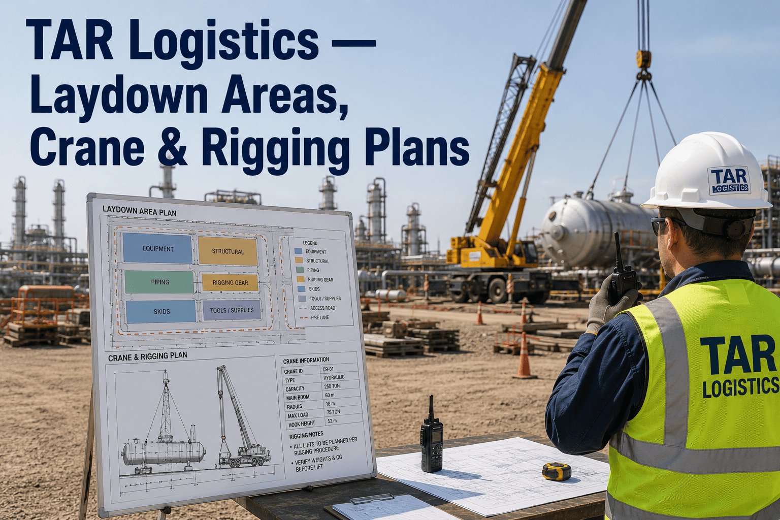 turnaround-logistics-laydown-area-crane-rigging