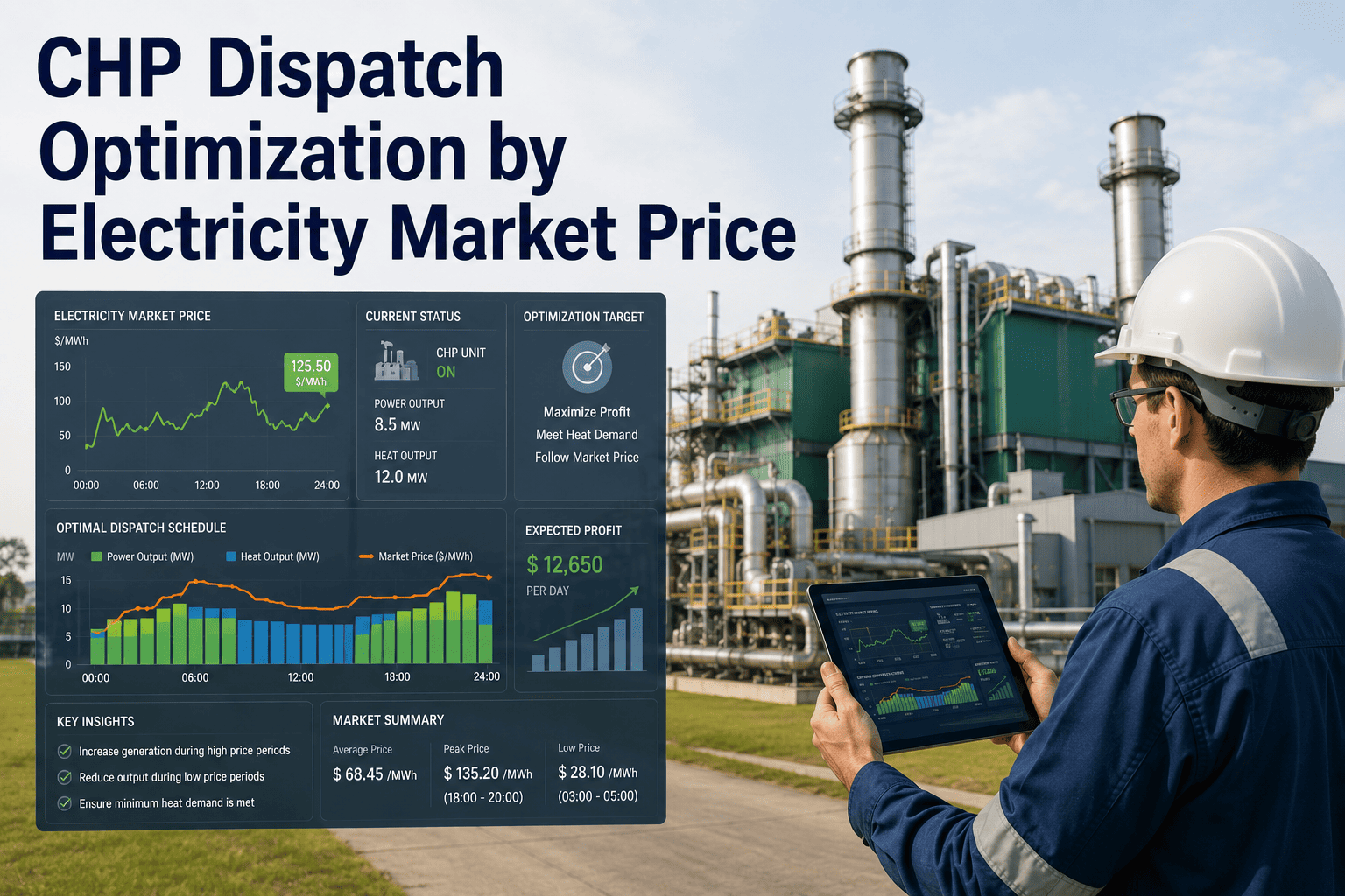 chp-dispatch-optimization-electricity-market-price