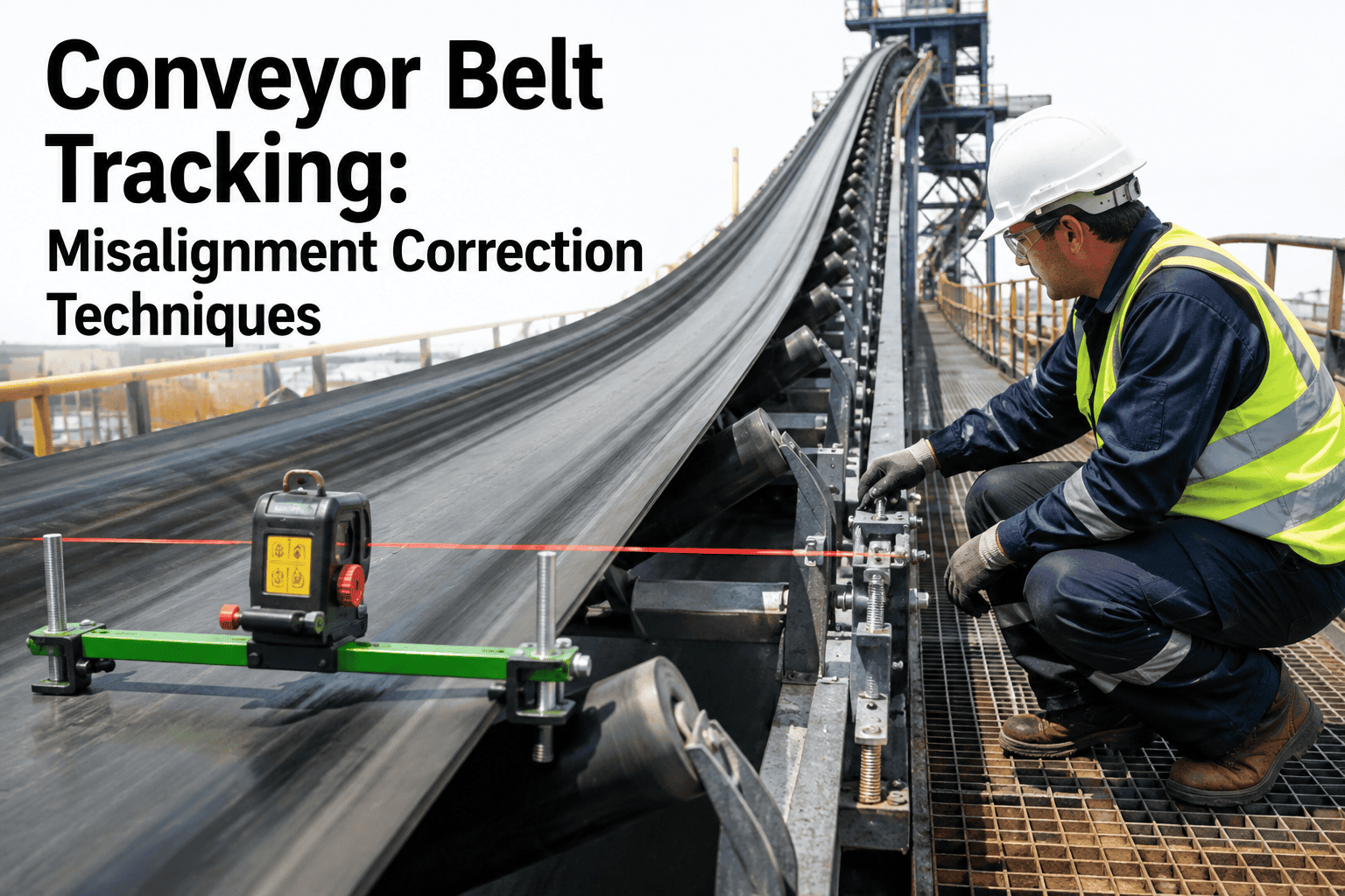 conveyor-belt-tracking-misalignment-correction