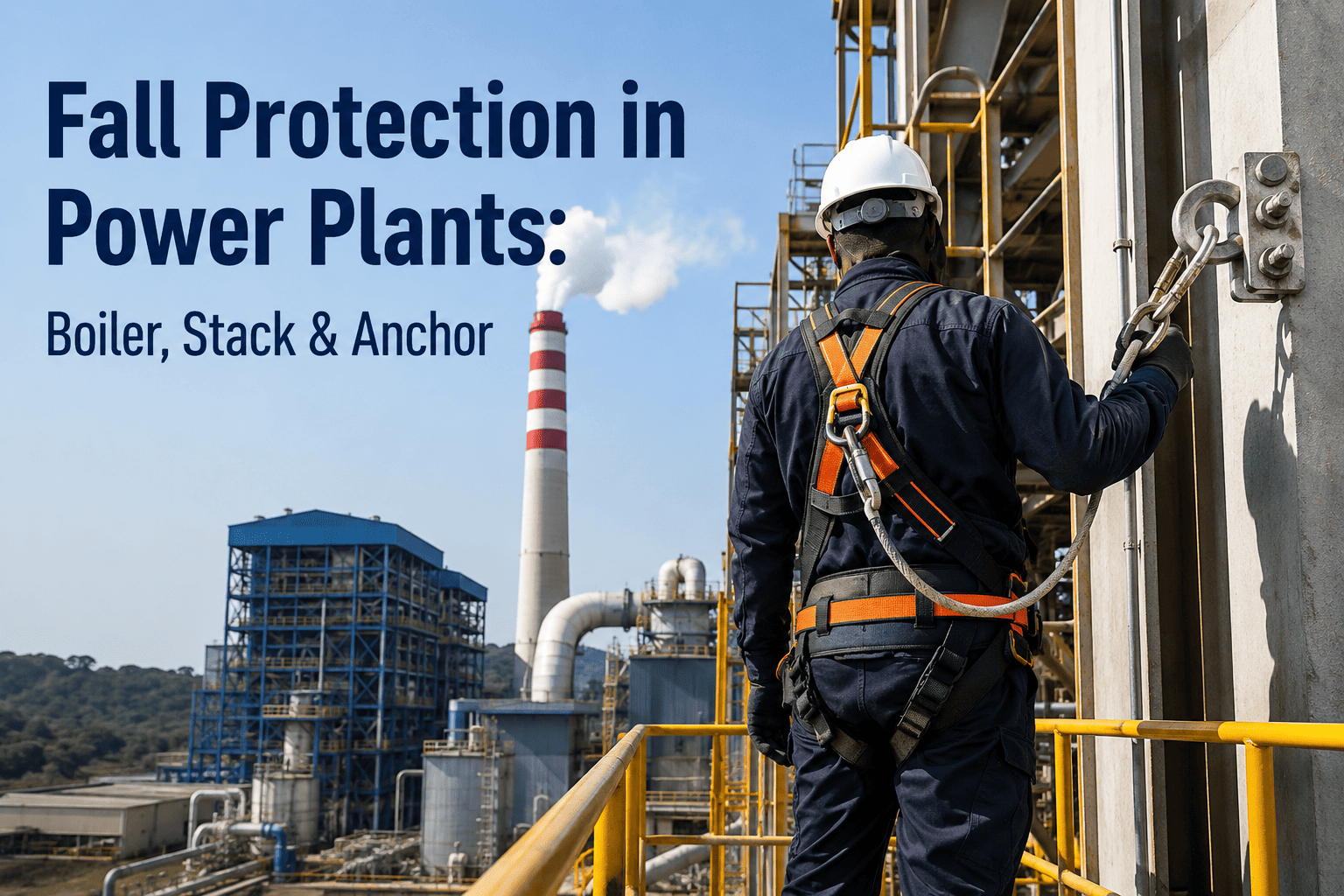 fall-protection-power-plant-boiler-stack-anchor