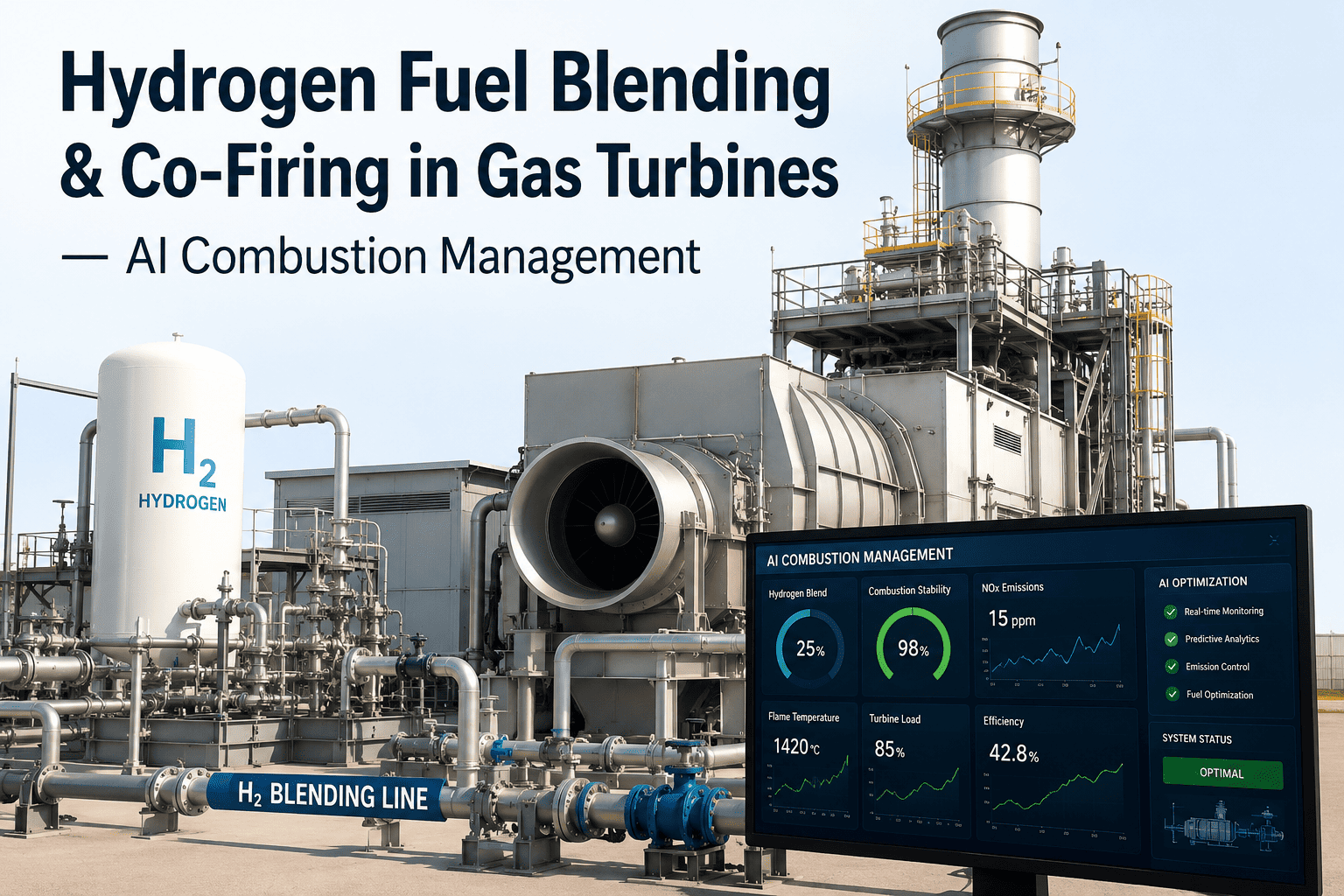 hydrogen-fuel-blending-power-plant-gas-turbine-co-firing