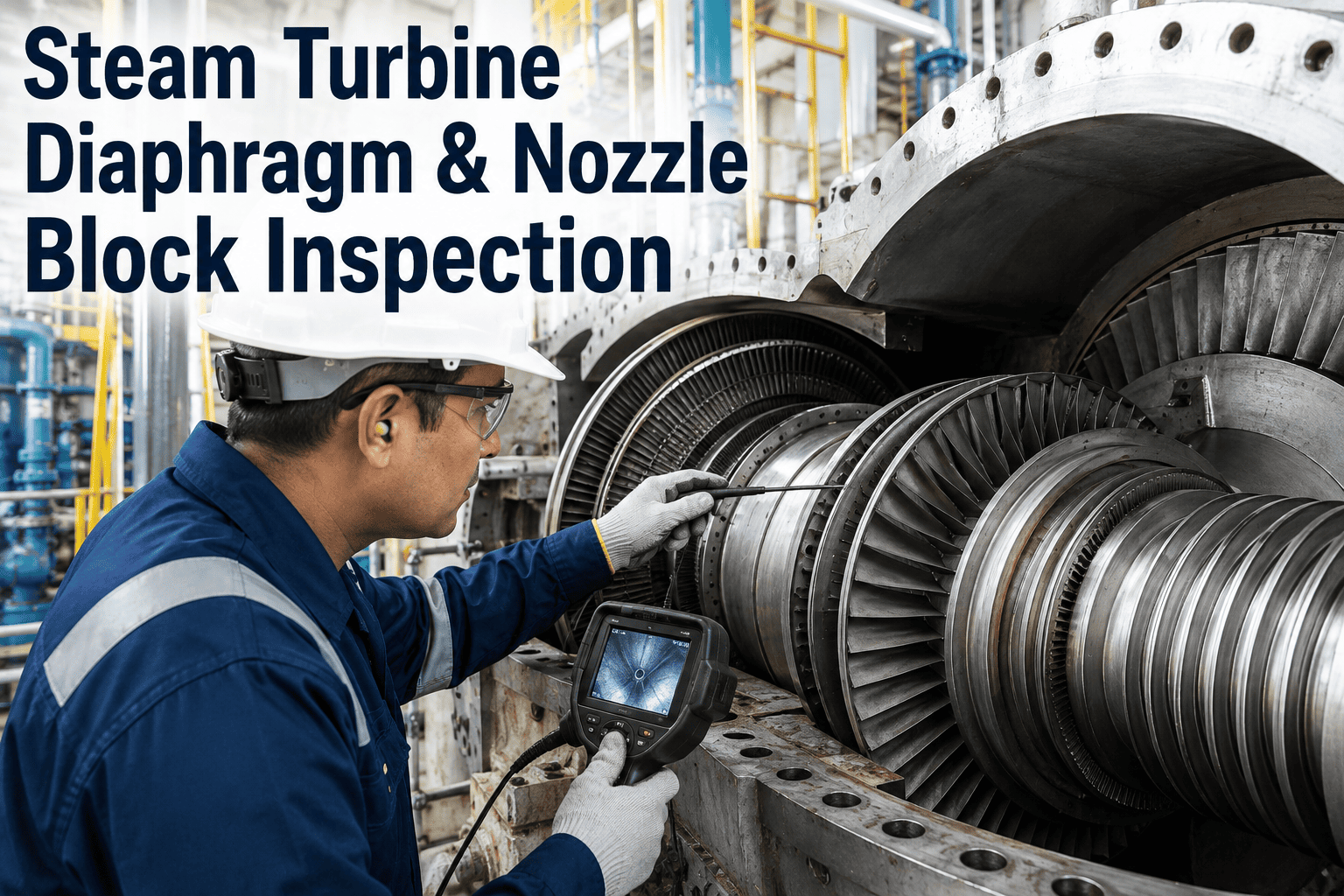 steam-turbine-diaphragm-nozzle-block-inspection