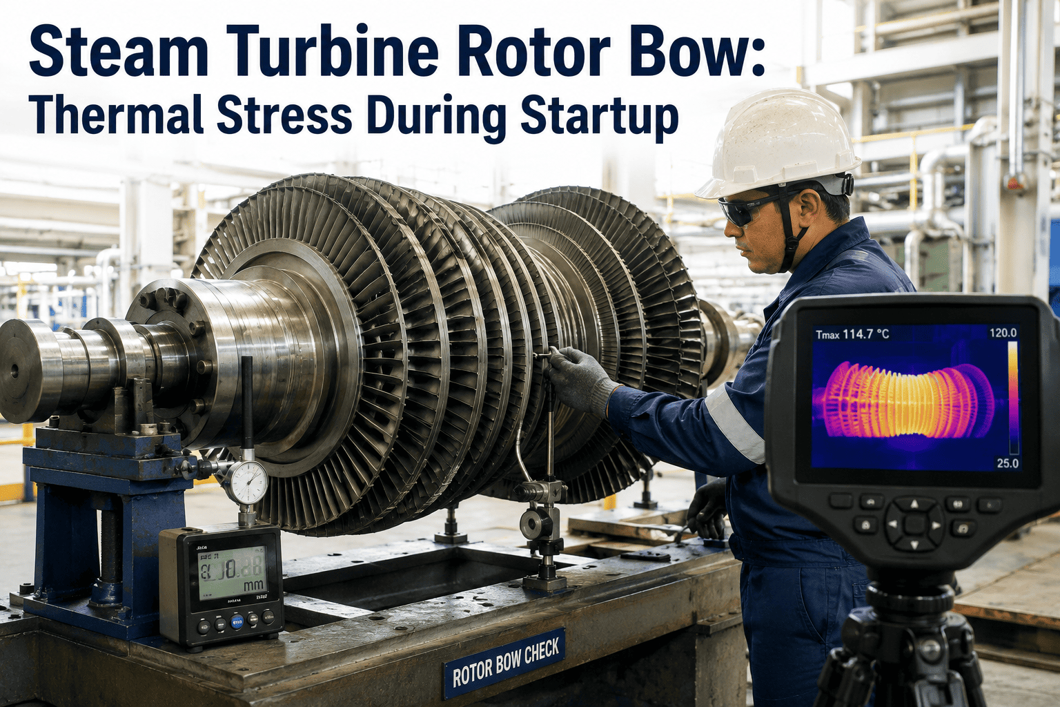 steam-turbine-rotor-bow-thermal-stress-startup