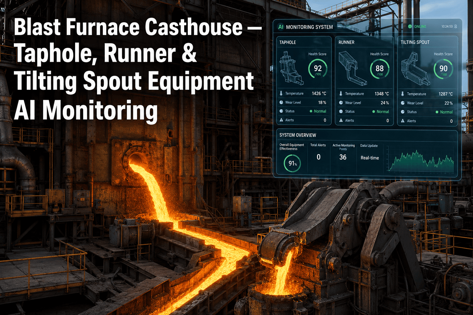 blast-furnace-casthouse-taphole-runner-tilting-spout-ai