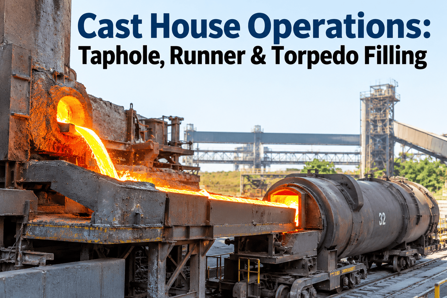 cast-house-operations-taphole-runner-torpedo-filling
