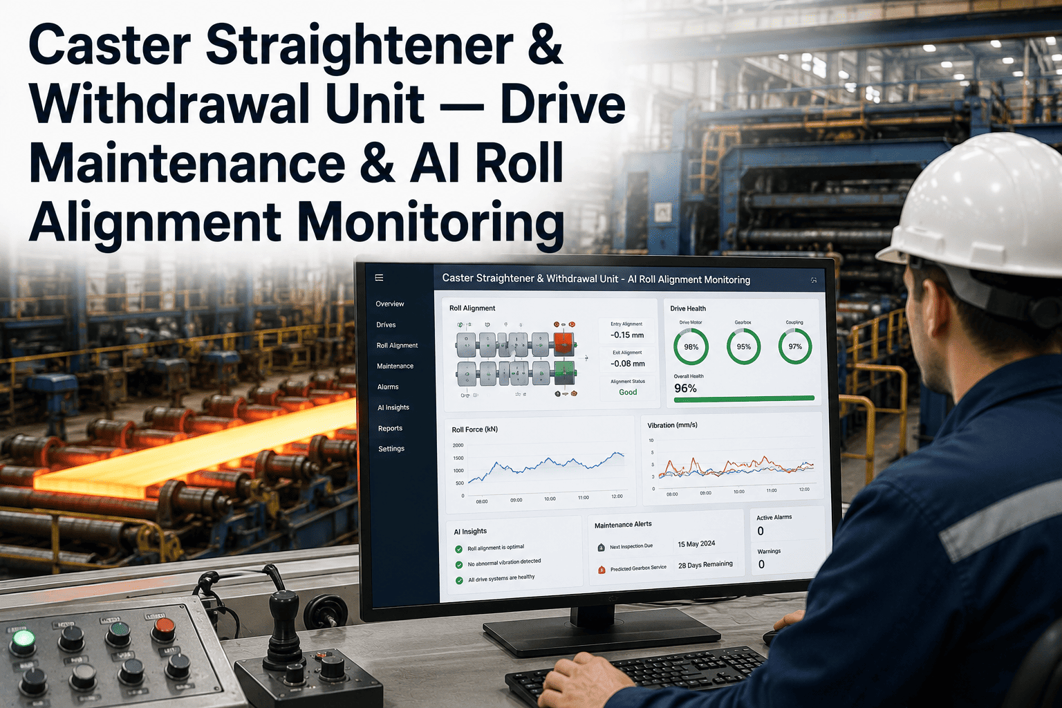 caster-straightener-withdrawal-unit-drive-maintenance-ai