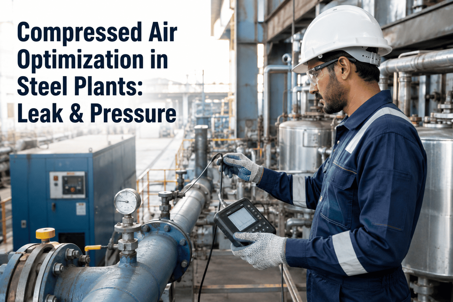 compressed-air-optimization-steel-plant-leak-pressure