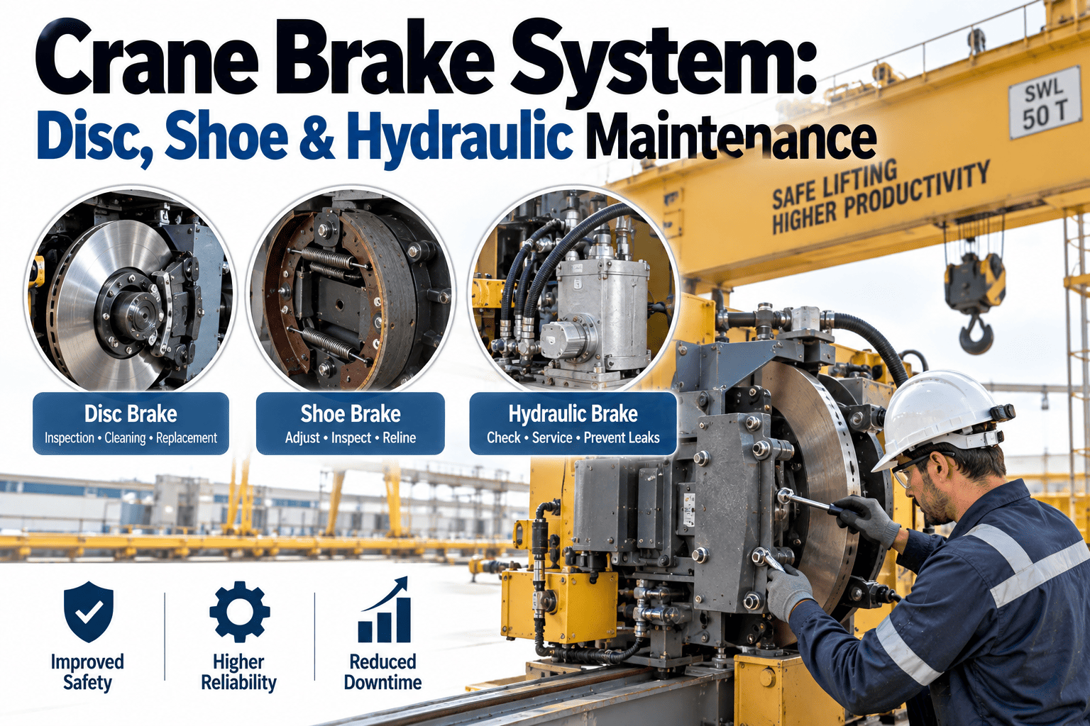 crane-brake-system-maintenance-disc-shoe-hydraulic