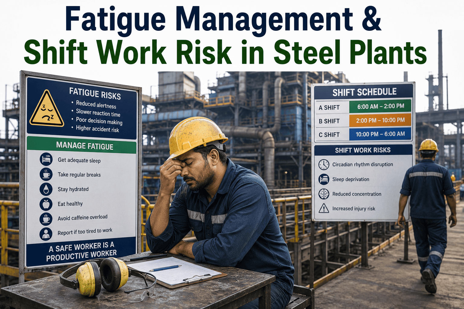 fatigue-management-shift-work-steel-plant-risk