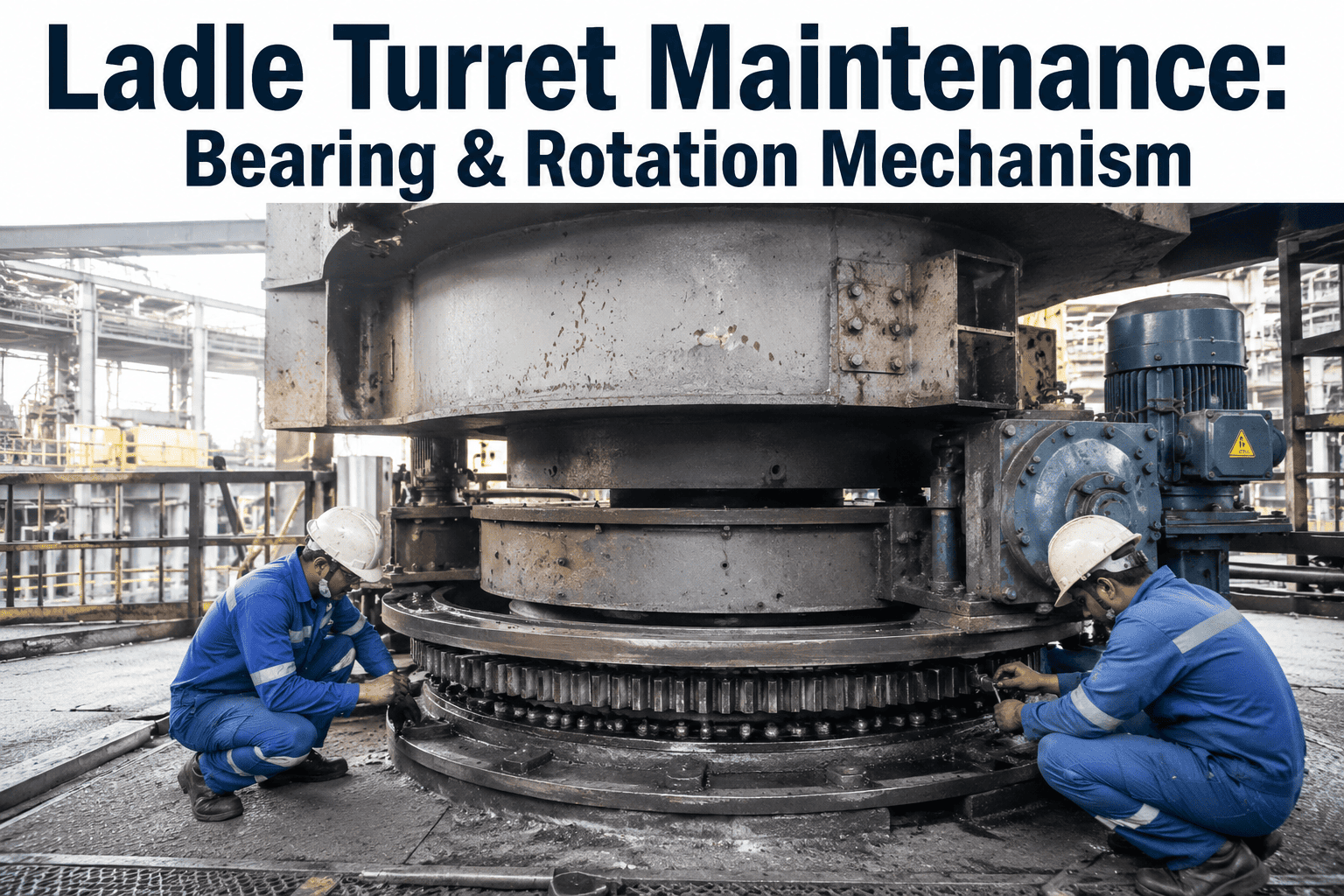 ladle-turret-maintenance-bearing-rotation-mechanism