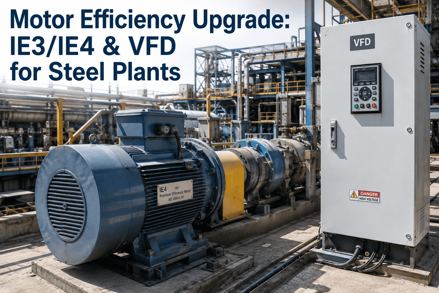 motor-efficiency-upgrade-ie3-ie4-vfd-steel-plant