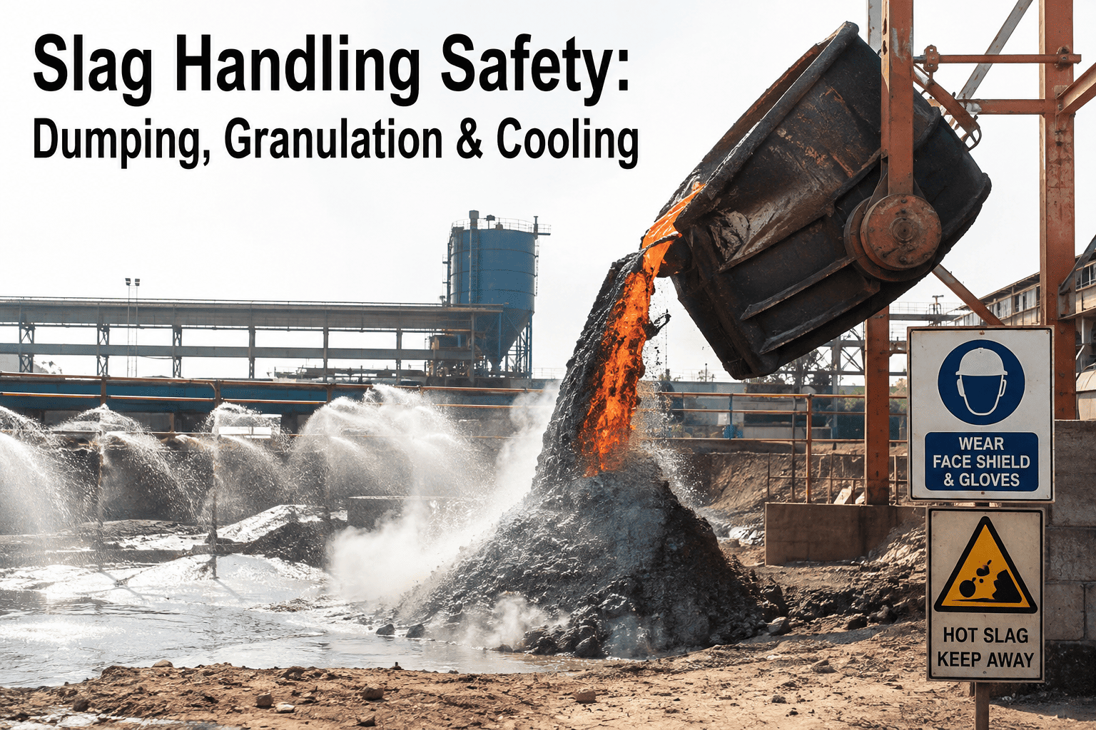 slag-handling-safety-dumping-granulation-cooling