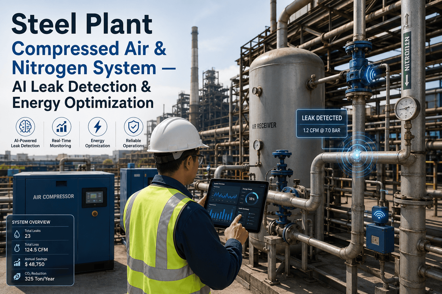 steel-plant-compressed-air-nitrogen-gas-system-maintenance-ai