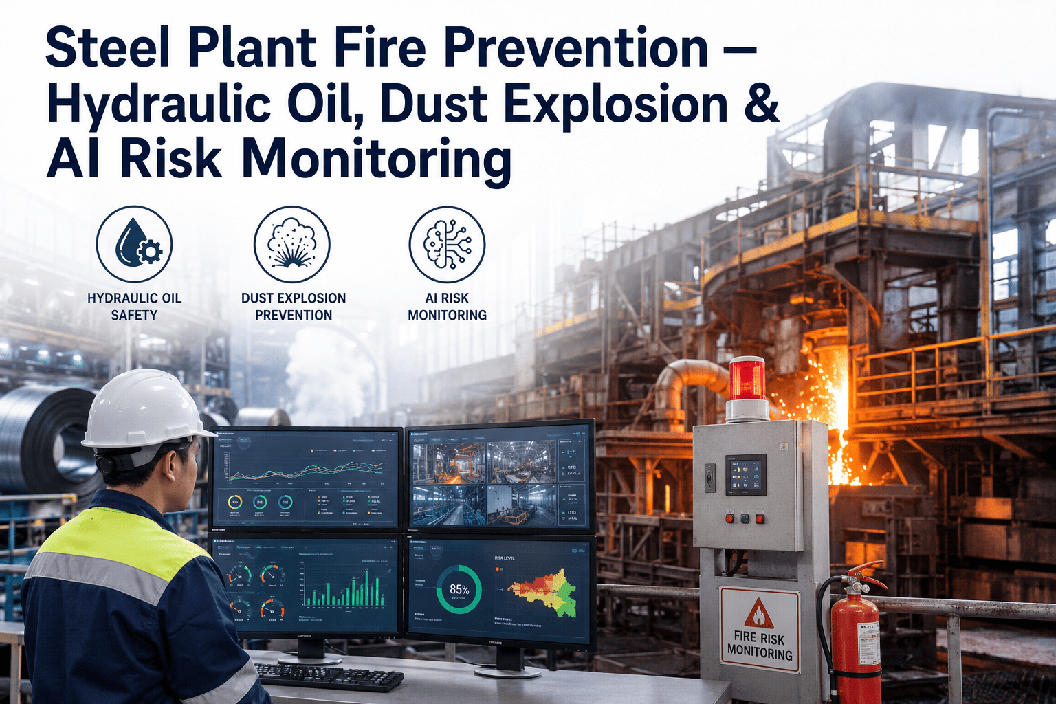 steel-plant-fire-prevention-hydraulic-oil-dust-explosion-ai