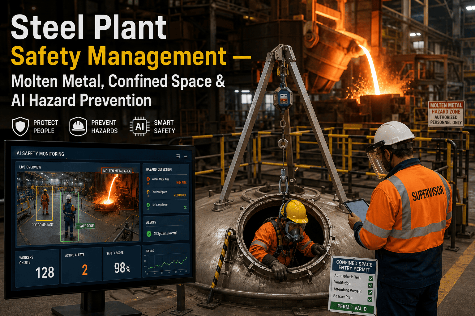 steel-plant-safety-management-molten-metal-confined-space-ai