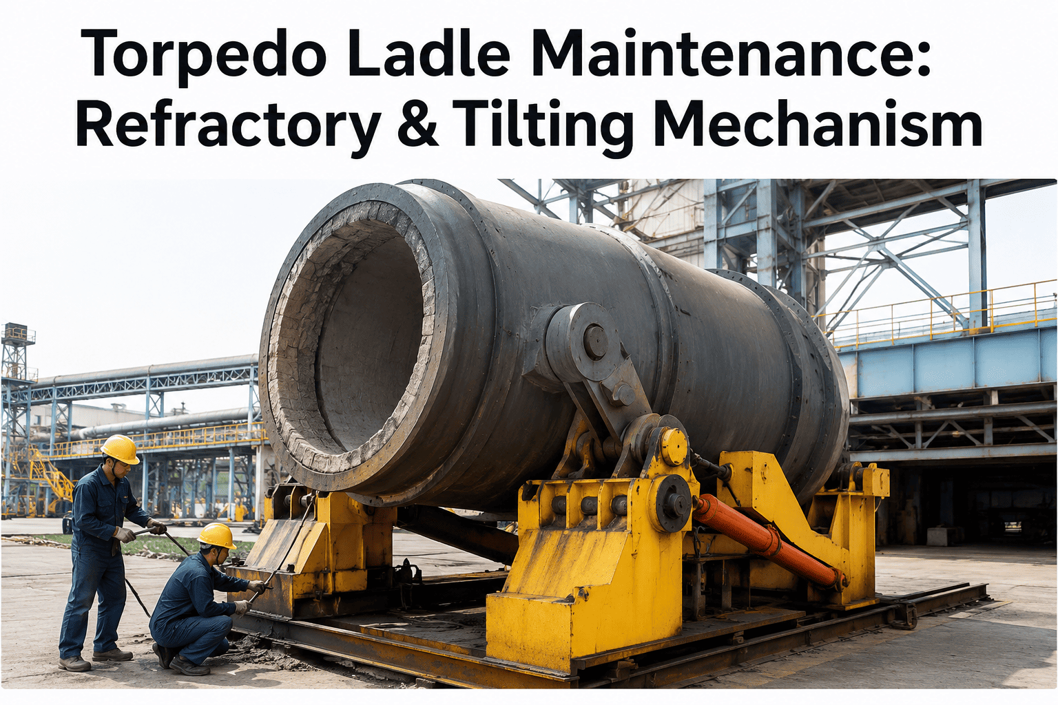 torpedo-ladle-maintenance-refractory-tilting-mechanism