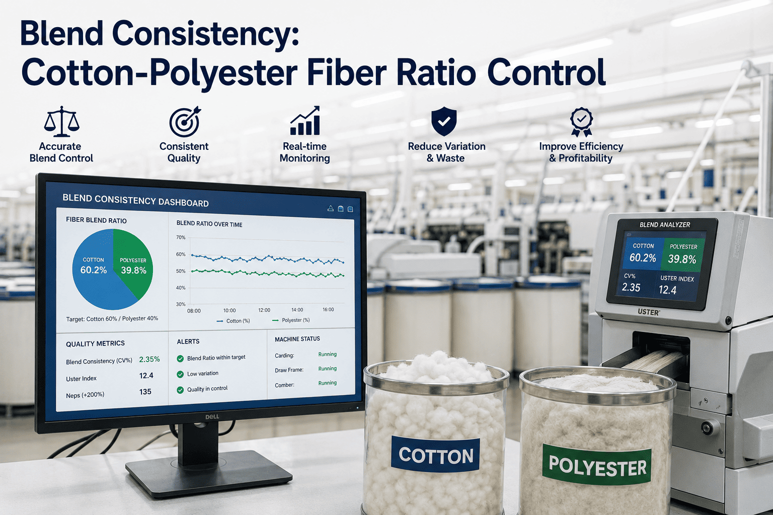 blend-consistency-cotton-polyester-fiber-ratio-control