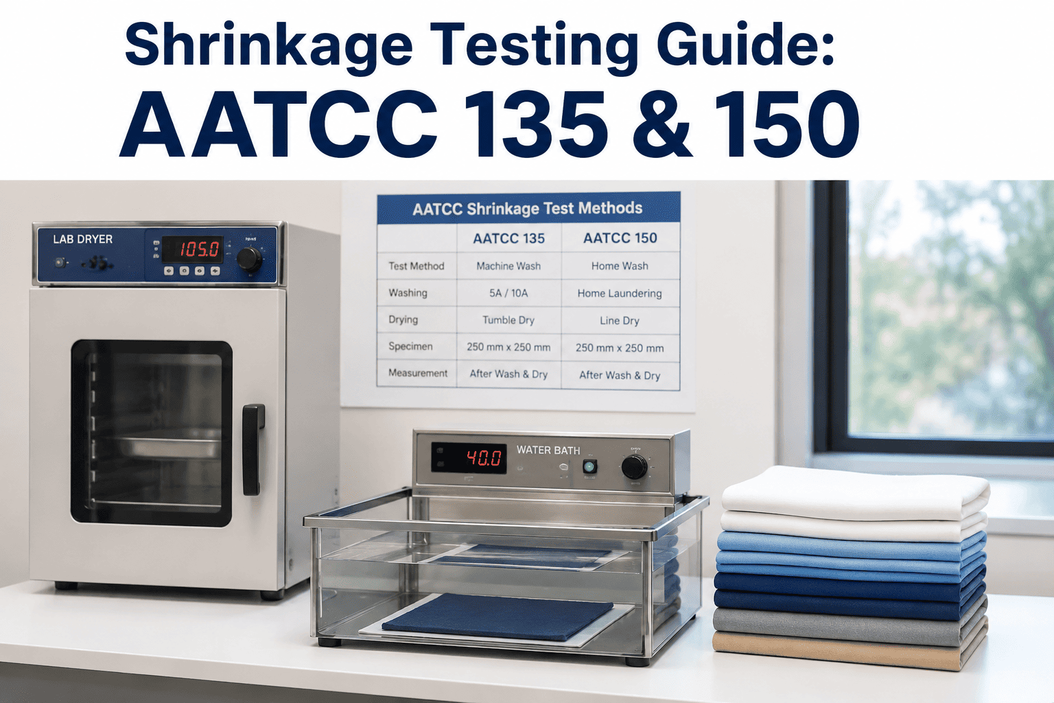 dimensional-stability-shrinkage-testing-aatcc-135-150
