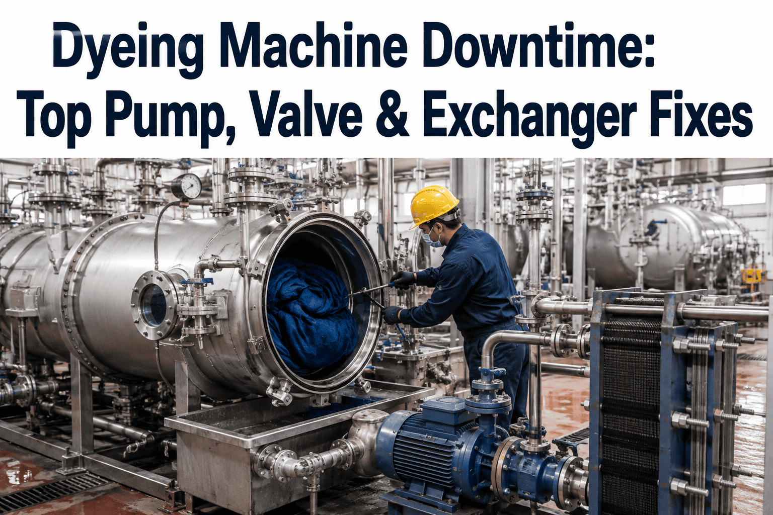 dyeing-machine-downtime-pump-valve-heat-exchanger-causes
