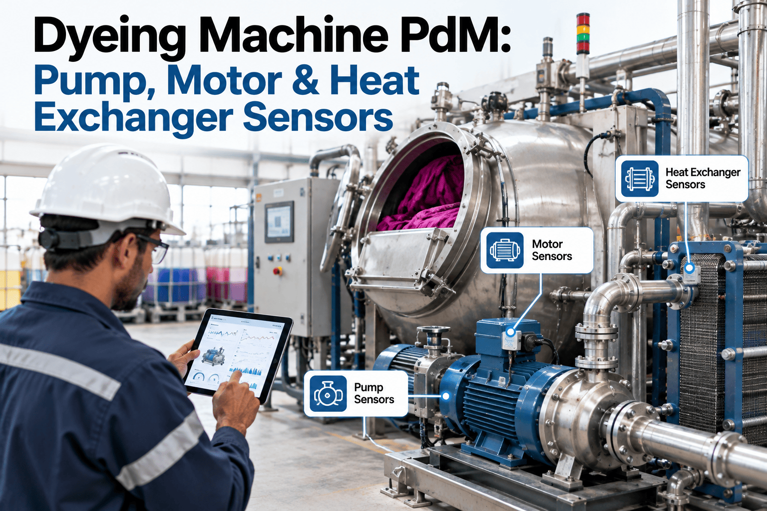 dyeing-machine-pdm-pump-motor-heat-exchanger-sensor