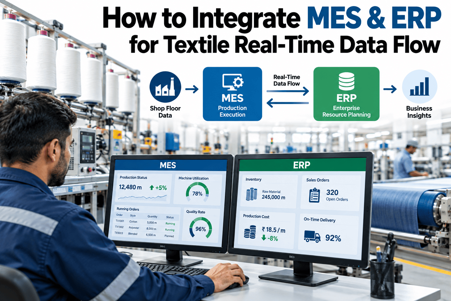mes-erp-integration-textile-real-time-data-flow