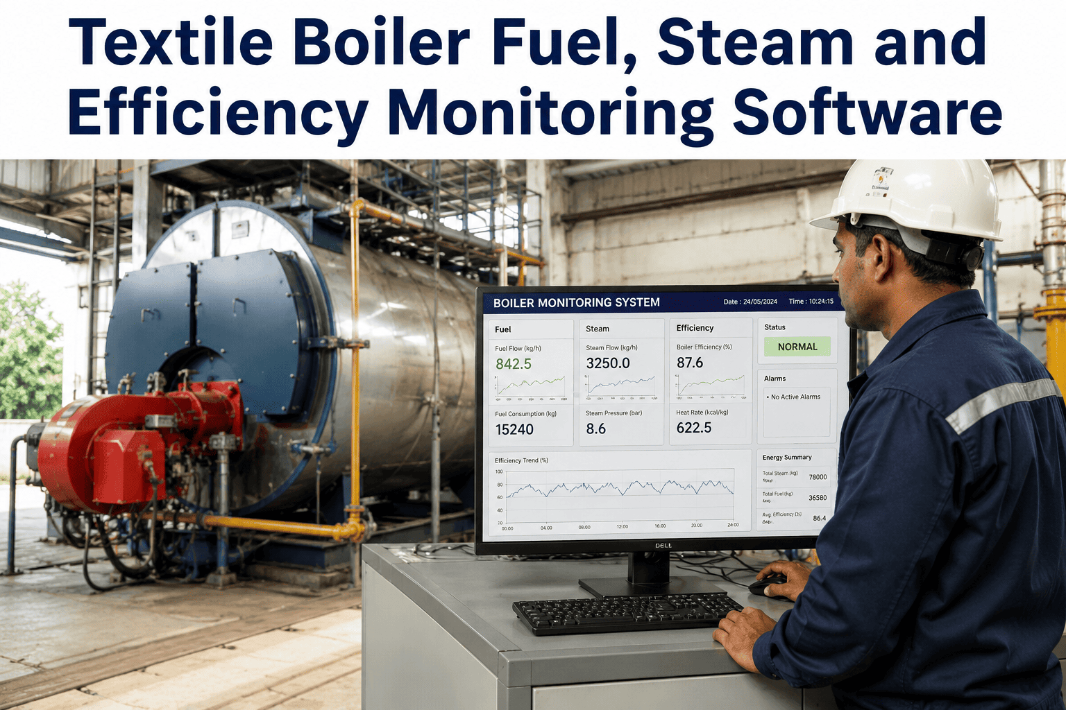 textile-boiler-fuel-steam-efficiency-monitoring